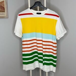 A.P.C. Colorful Striped Short Sleeve Tee